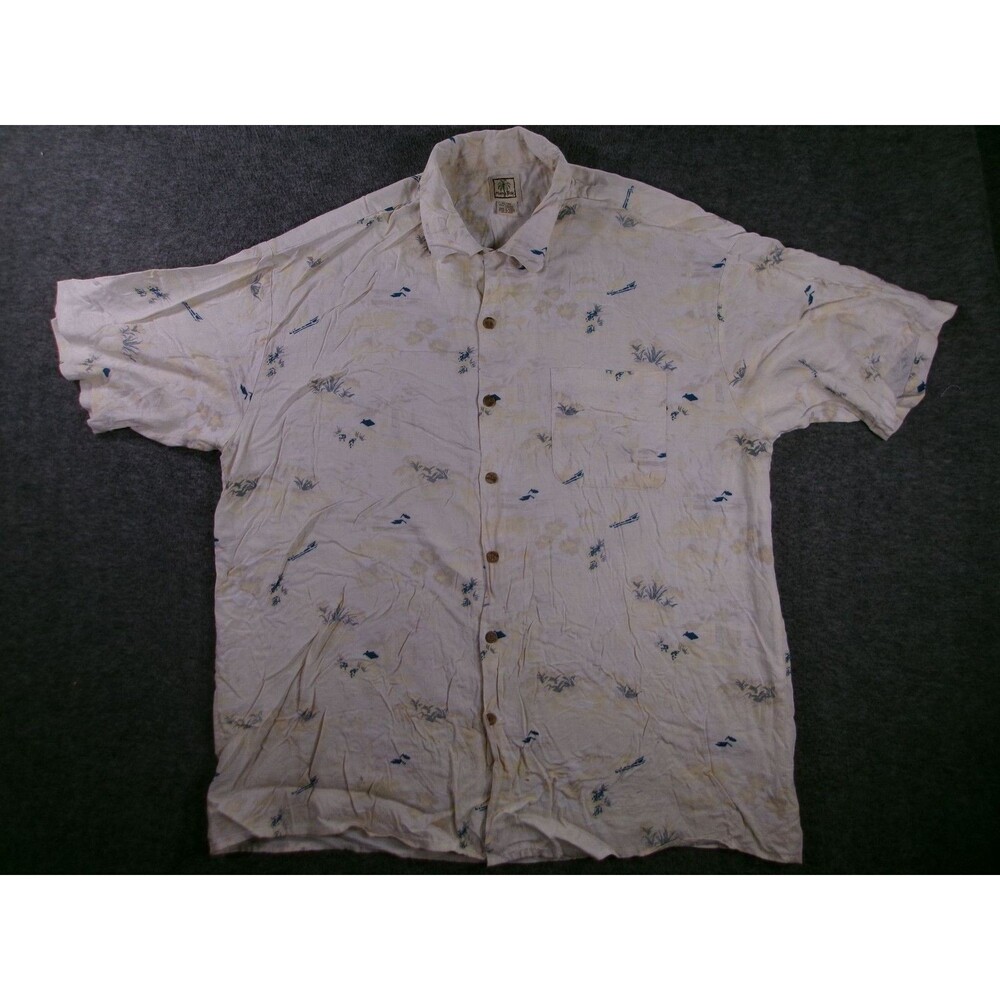 Morro Bay Shirt Men Extra Large Tropical Hawaiian Causal Resort Beach Summer